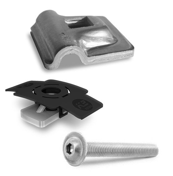 Lightning protection clamp 8mm Set